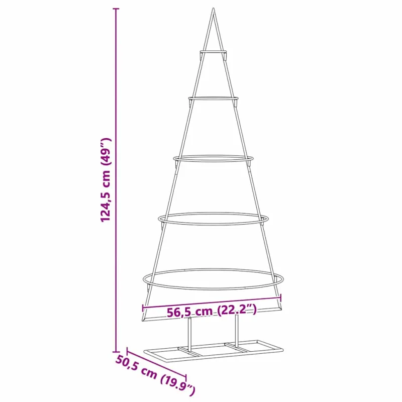 Metalinis Kalėdų medis s stovu Auksinė 125 cm