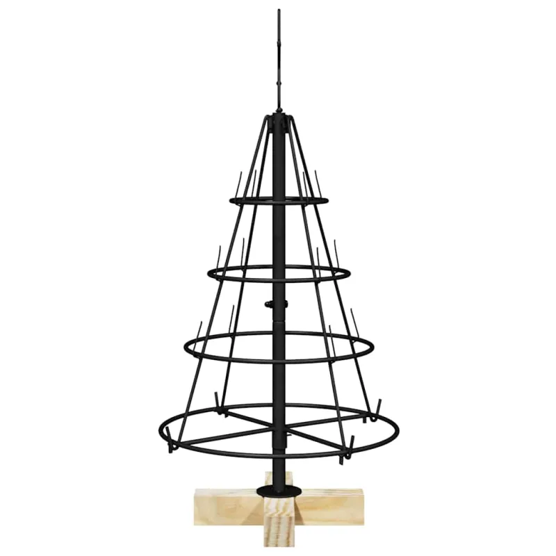 Kalėdų Kūgio Medis s stovu Juoda 60 cm Plienas