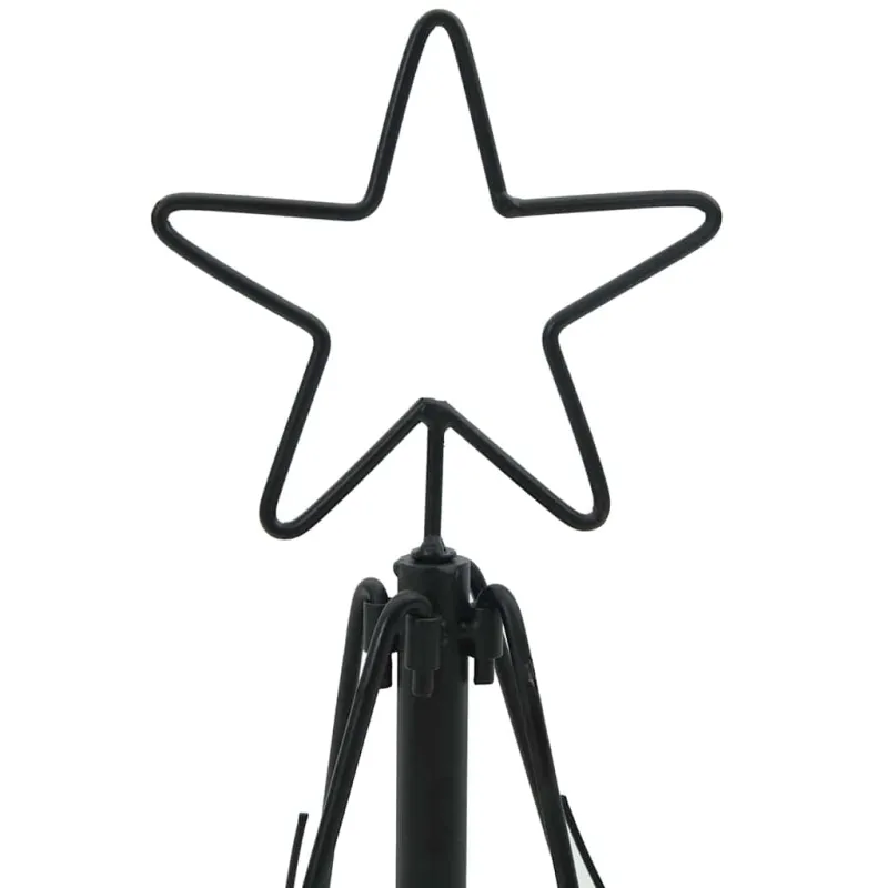 Kalėdų Kūgio Medis s stovu Juoda 60 cm Plienas