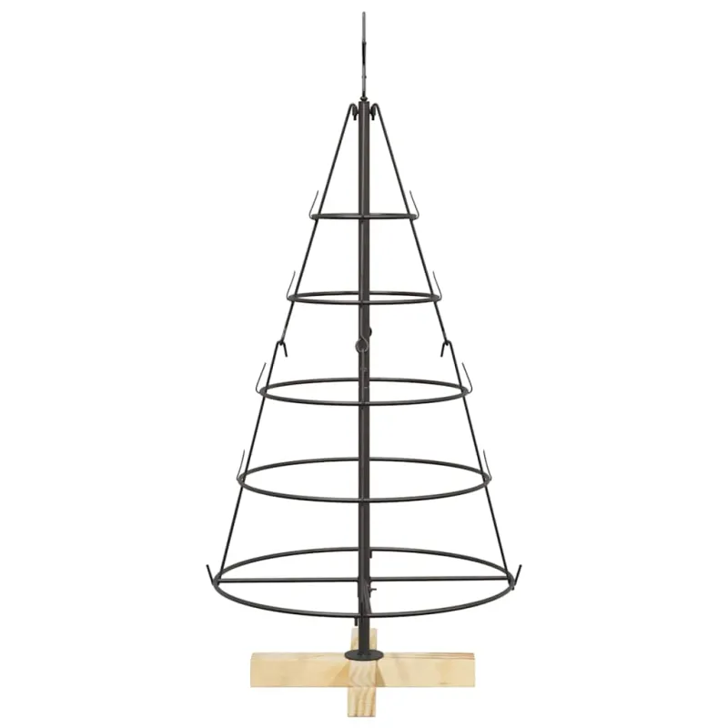 Kalėdų Kūgio Medis s stovu Juoda 90 cm Plienas