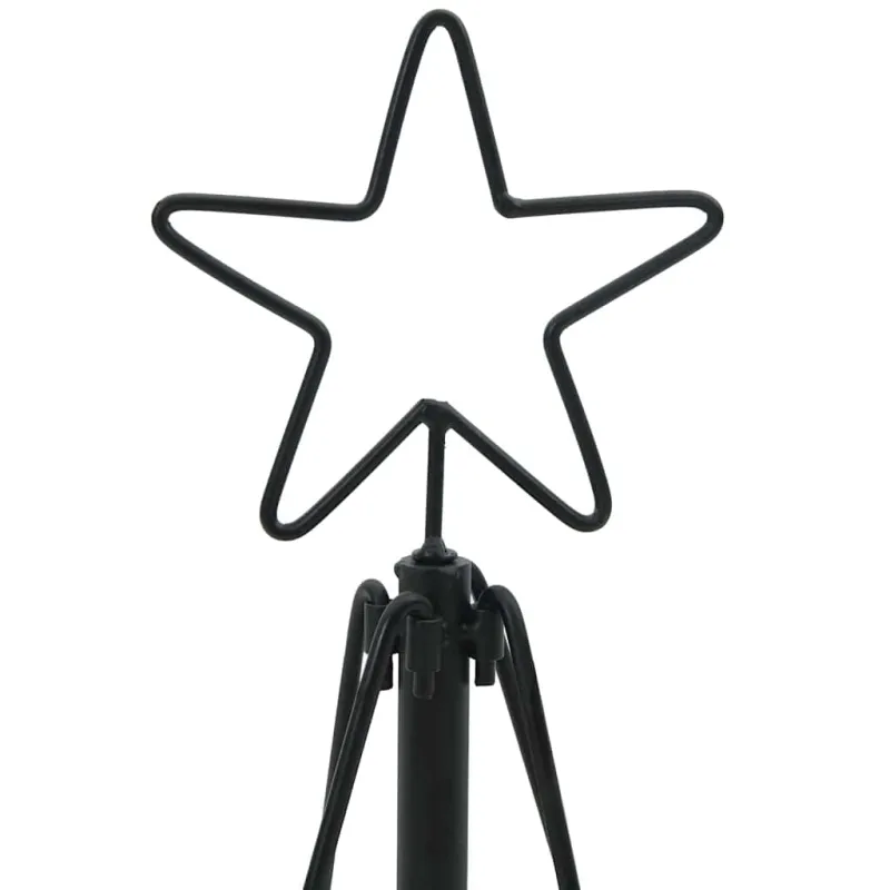 Kalėdų Kūgio Medis s stovu Juoda 90 cm Plienas