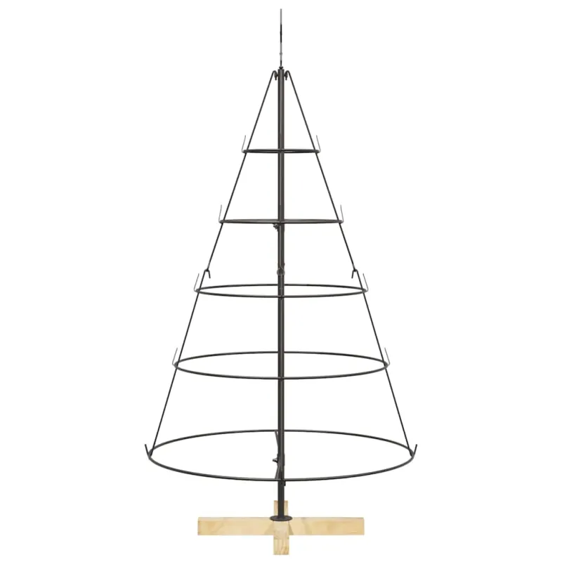Kalėdų Kūgio Medis s stovu Juoda 126 cm Plienas