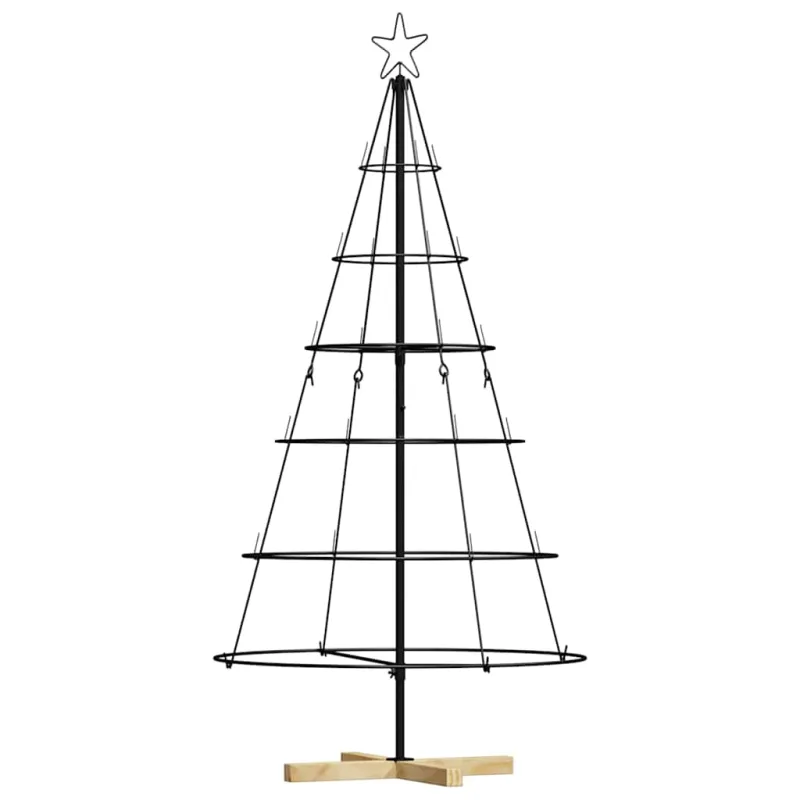Kalėdų Kūgio Medis s stovu Juoda 154 cm Plienas