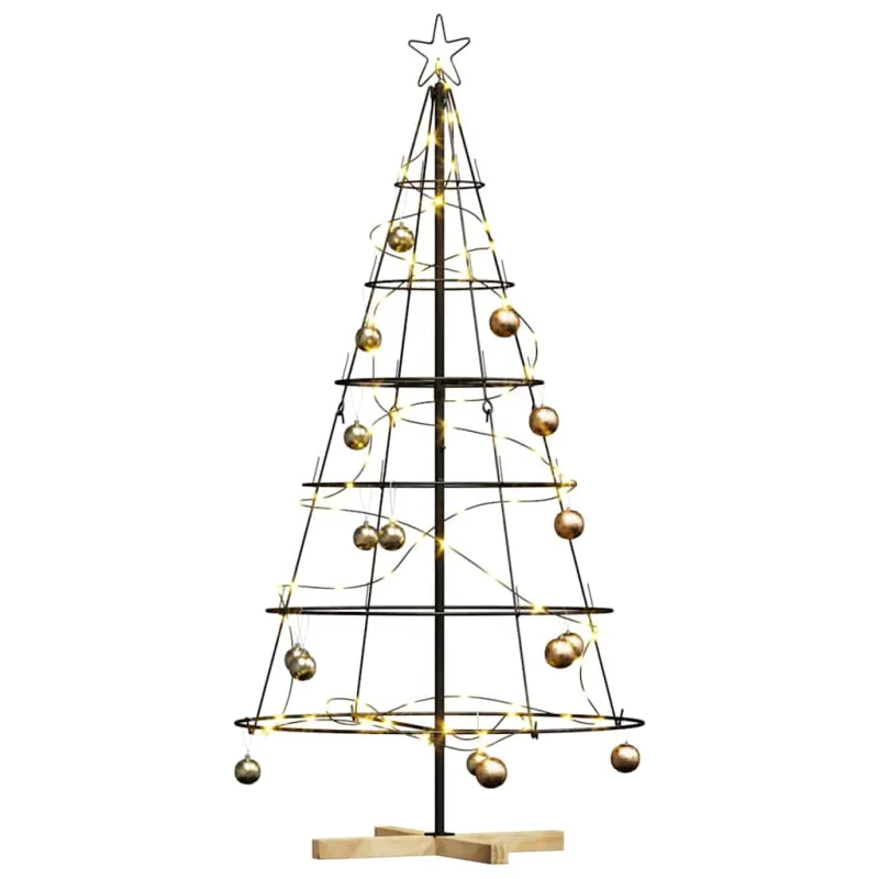 Kalėdų Kūgio Medis s stovu Juoda 154 cm Plienas