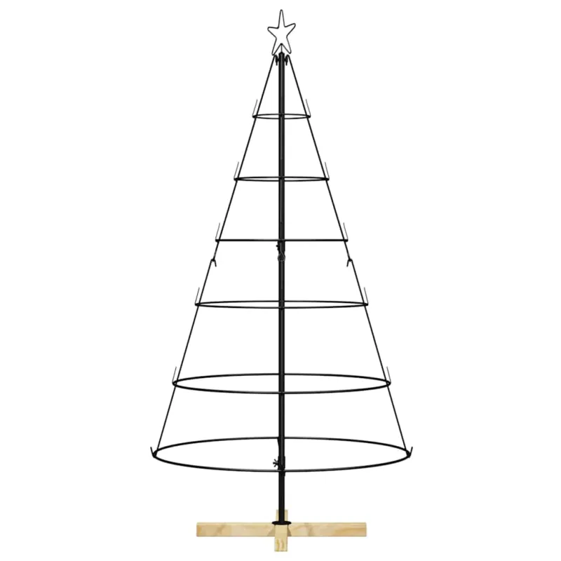 Kalėdų Kūgio Medis s stovu Juoda 154 cm Plienas