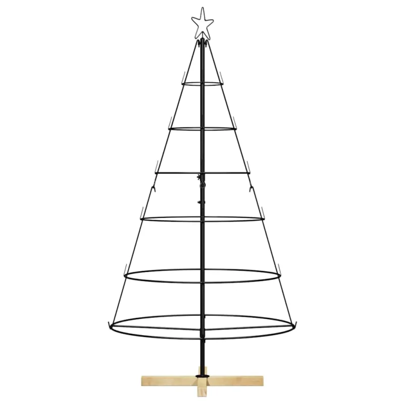 Kalėdų Kūgio Medis s stovu Juoda 154 cm Plienas
