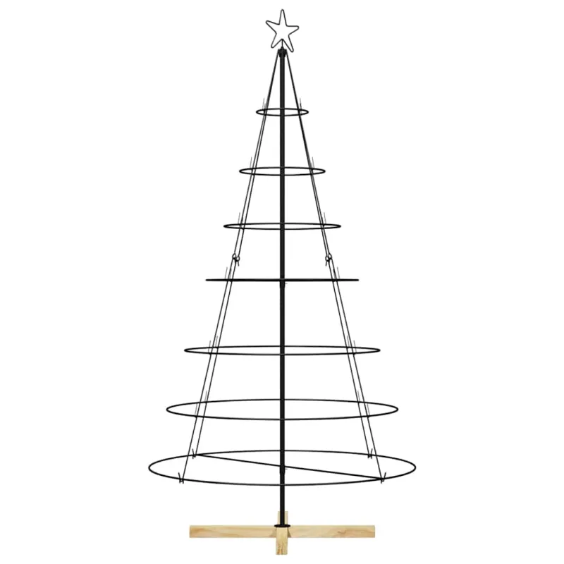 Kalėdų Kūgio Medis s stovu Juoda 180,5 cm Plienas