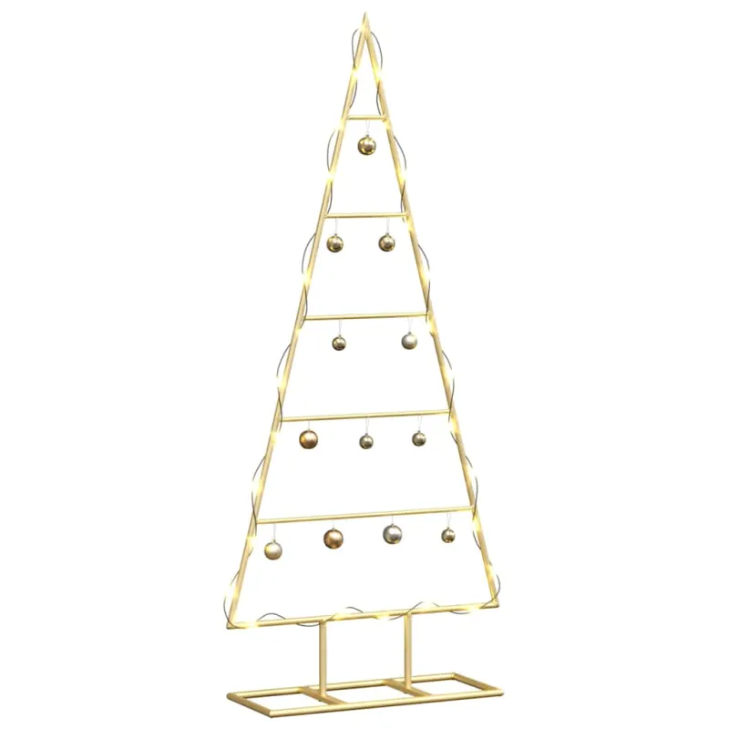 Metalinis Kalėdų medis s stovu Auksinė 90 cm
