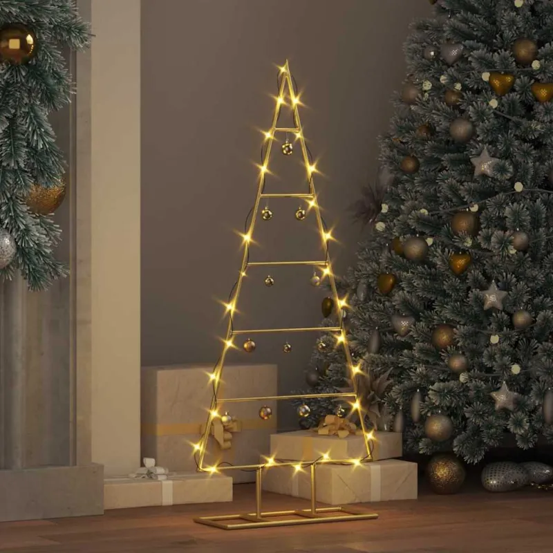 Metalinis Kalėdų medis s stovu Auksinė 90 cm