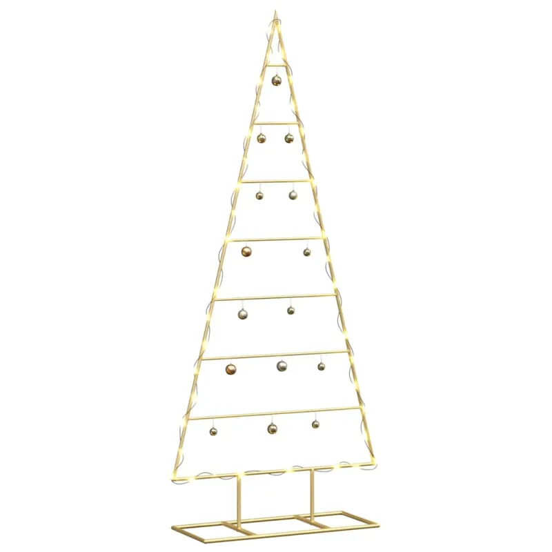 Metalinis Kalėdų medis s stovu Auksinė 125 cm