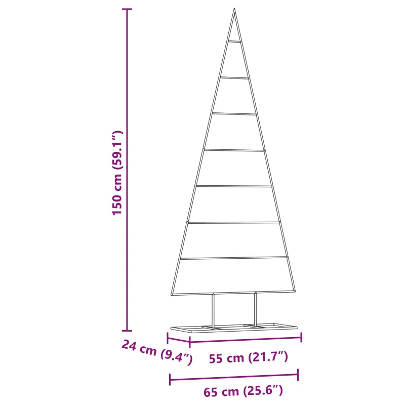 Metalinis Kalėdų medis s stovu Auksinė 150 cm