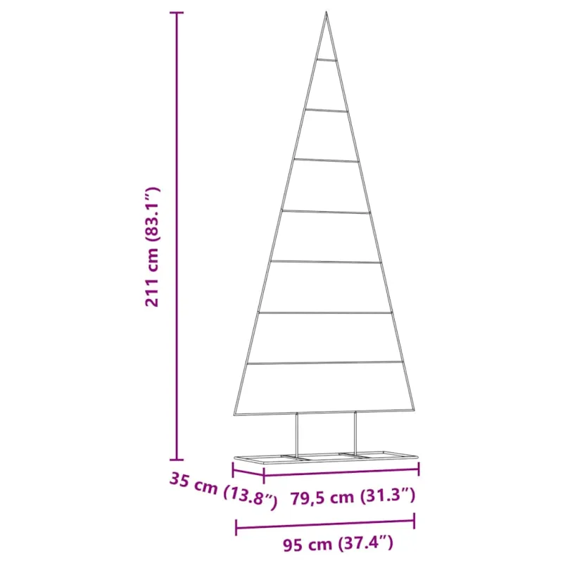 Metalinis Kalėdų medis s stovu Auksinė 211 cm
