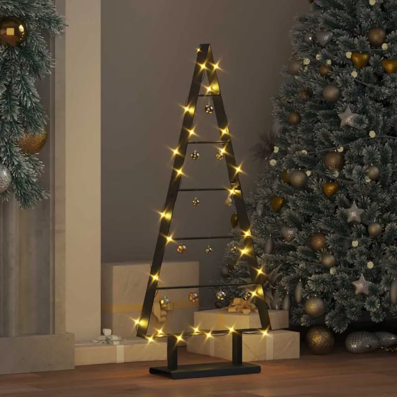 Metalinis Kalėdų medis s stovu Juoda 90 cm Plienas