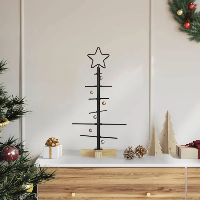 Metalinis Kalėdų medis s stovu Juoda 59,5 cm