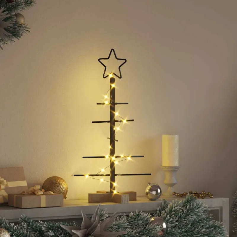 Metalinis Kalėdų medis s stovu Juoda 59,5 cm