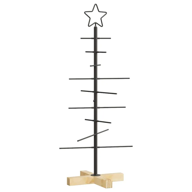 Metalinis Kalėdų medis s stovu Juoda 89 cm
