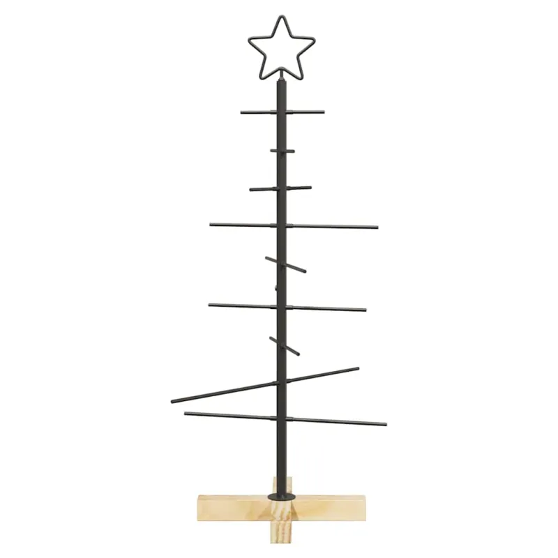 Metalinis Kalėdų medis s stovu Juoda 89 cm