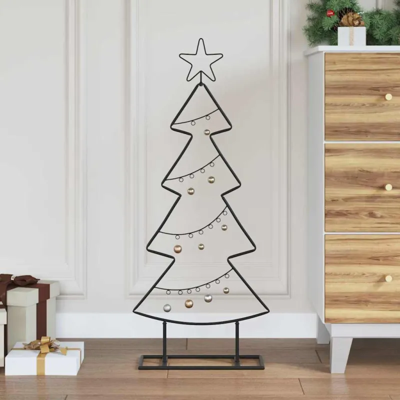 Metalinis Kalėdų medis s stovu Juoda 90,5 cm Plienas