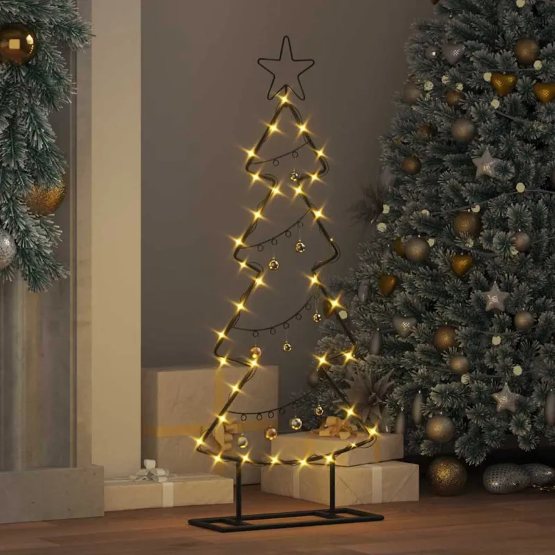 Metalinis Kalėdų medis s stovu Juoda 90,5 cm Plienas
