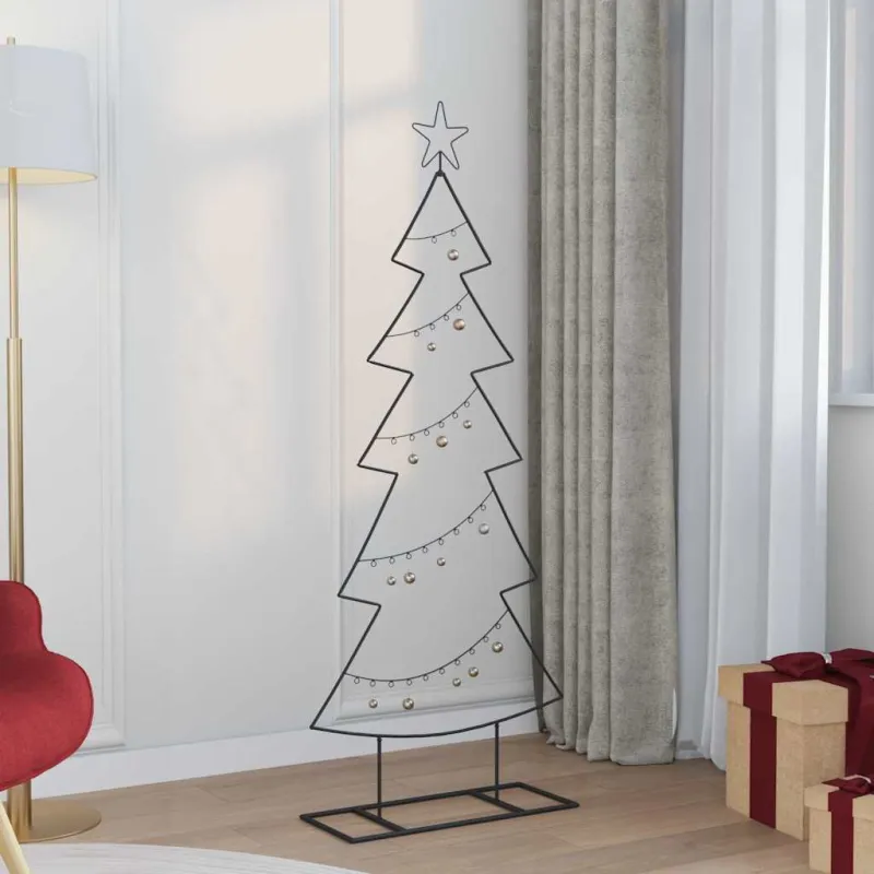Metalinis Kalėdų medis s stovu Juoda 150 cm Plienas