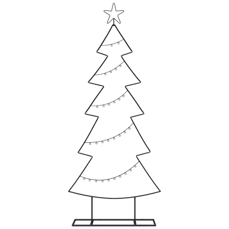 Metalinis Kalėdų medis s stovu Juoda 150 cm Plienas