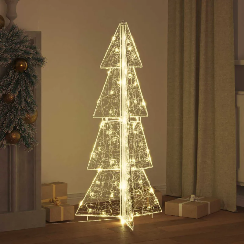 Kalėdų eglutė su 100 LED Šilta balta 120 cm Akrilas