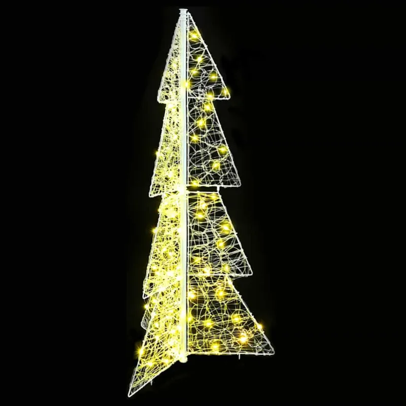 Kalėdų eglutė su 100 LED Šilta balta 120 cm Akrilas
