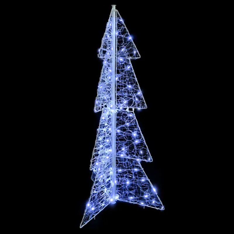 Kalėdų eglutė su 100 LED Šaltas baltas 120 cm Akrilas