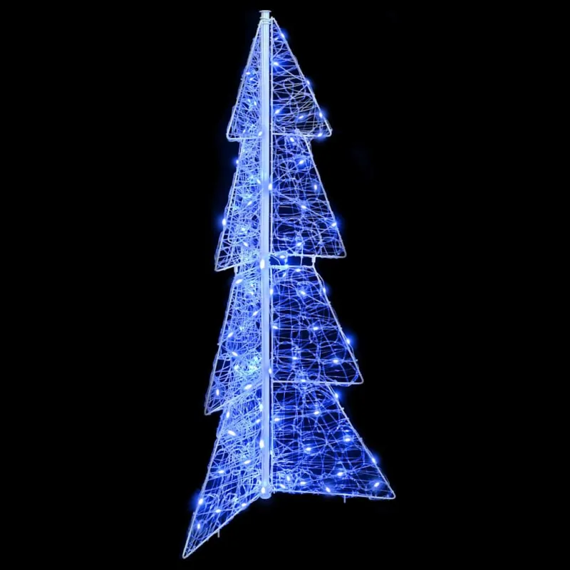 Kalėdų eglutė su 100 LED Mėlyna 120 cm Akrilas