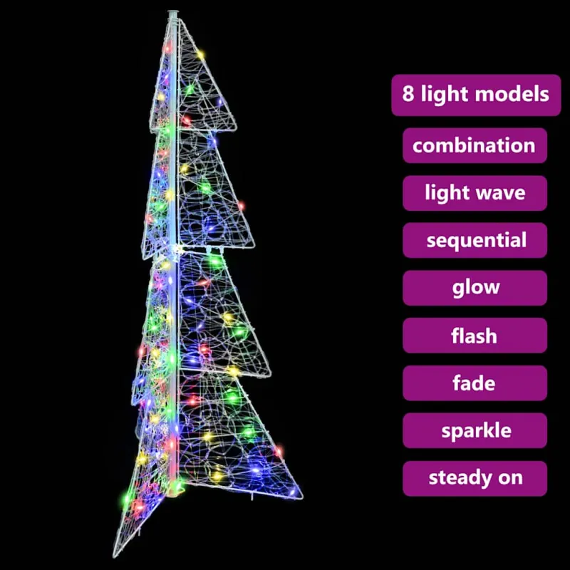 Kalėdų eglutė su 100 LED Įvairiaspalvis 120 cm Akrilas
