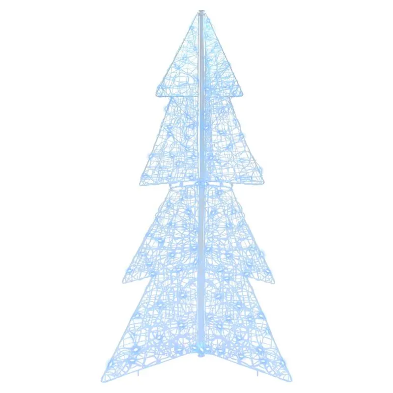 Kalėdų eglutė su 160 LED Šaltas baltas 150 cm Akrilas