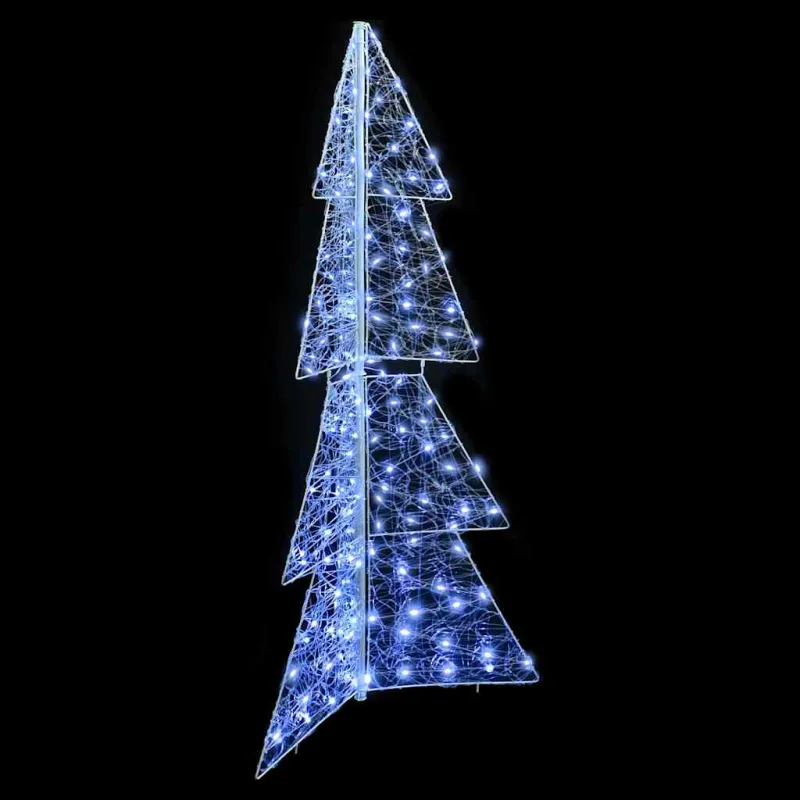 Kalėdų eglutė su 160 LED Šaltas baltas 150 cm Akrilas