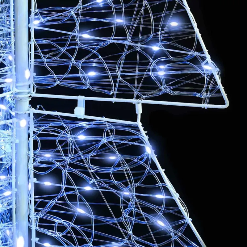 Kalėdų eglutė su 160 LED Šaltas baltas 150 cm Akrilas