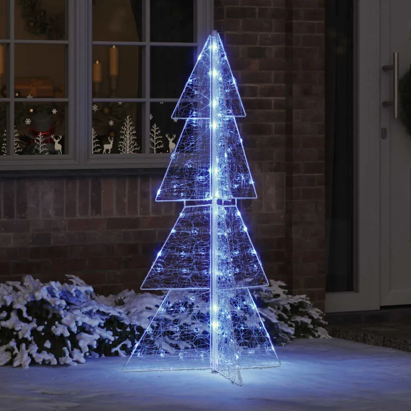Kalėdų eglutė su 160 LED Mėlyna 150 cm Akrilas