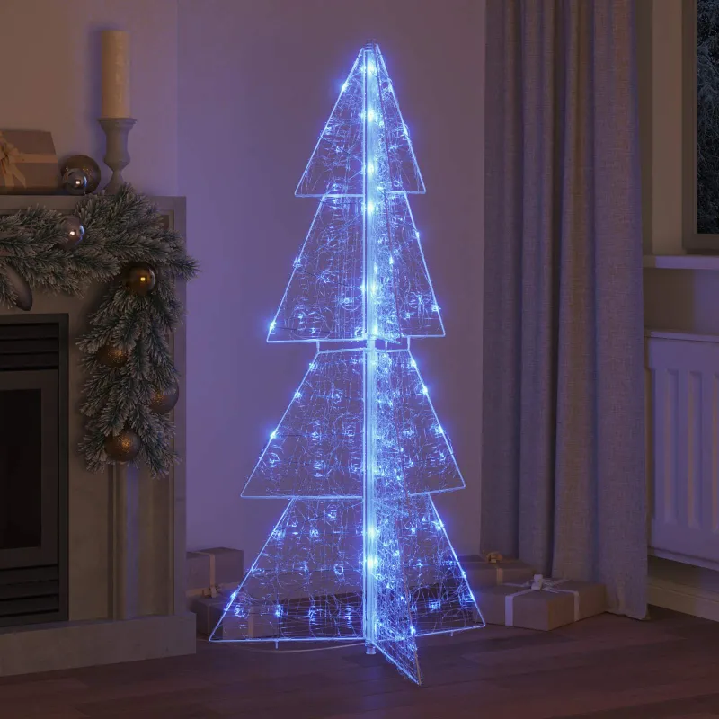 Kalėdų eglutė su 160 LED Mėlyna 150 cm Akrilas