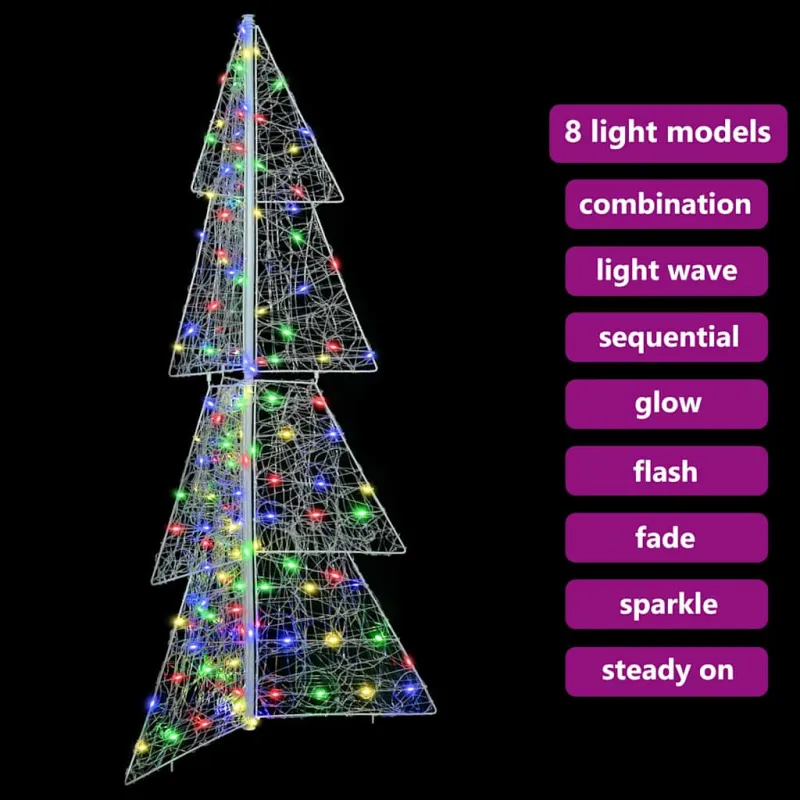 Kalėdų eglutė su 160 LED Įvairiaspalvis 150 cm Akrilas