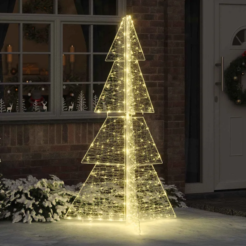 Kalėdų eglutė su 240 LED Šilta balta 180 cm Akrilas