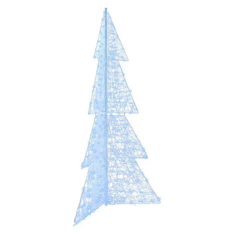 Kalėdų eglutė su 240 LED Šaltas baltas 180 cm Akrilas