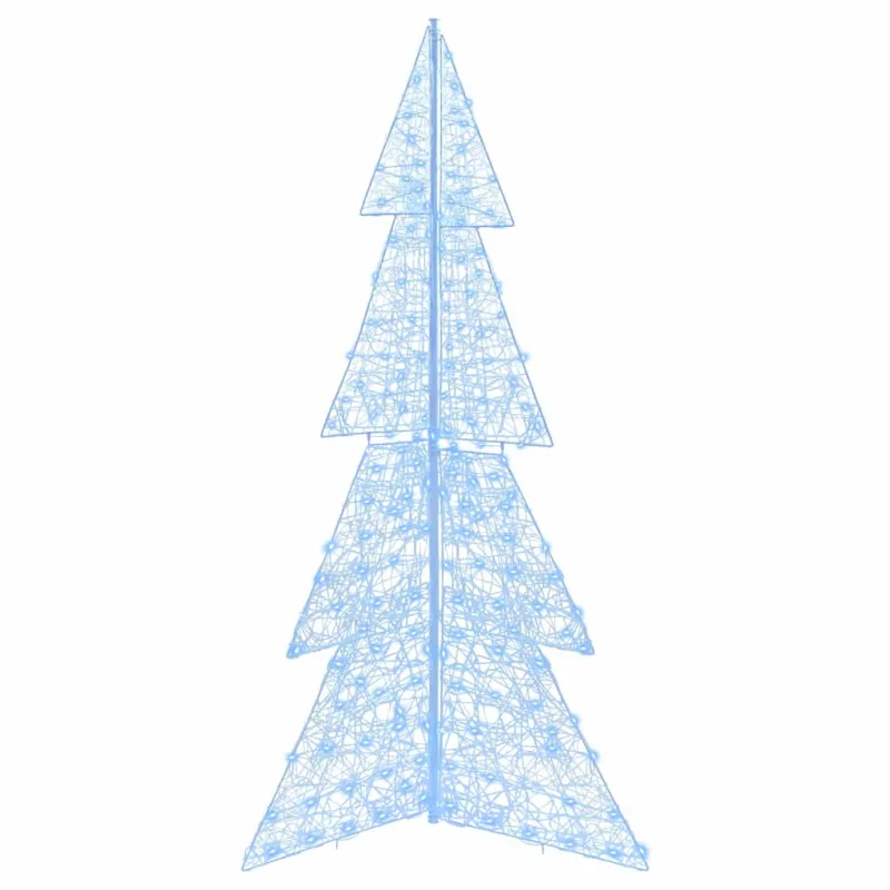 Kalėdų eglutė su 240 LED Šaltas baltas 180 cm Akrilas