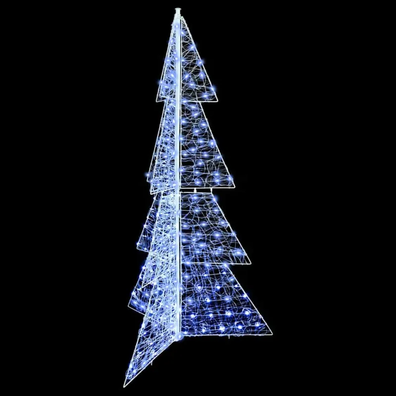 Kalėdų eglutė su 240 LED Šaltas baltas 180 cm Akrilas