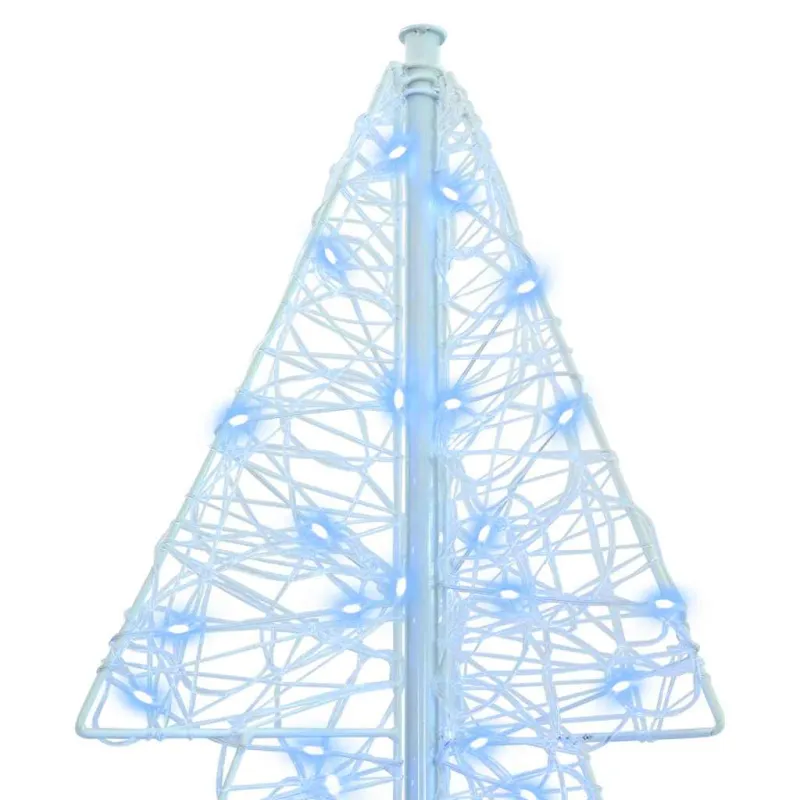 Kalėdų eglutė su 240 LED Šaltas baltas 180 cm Akrilas