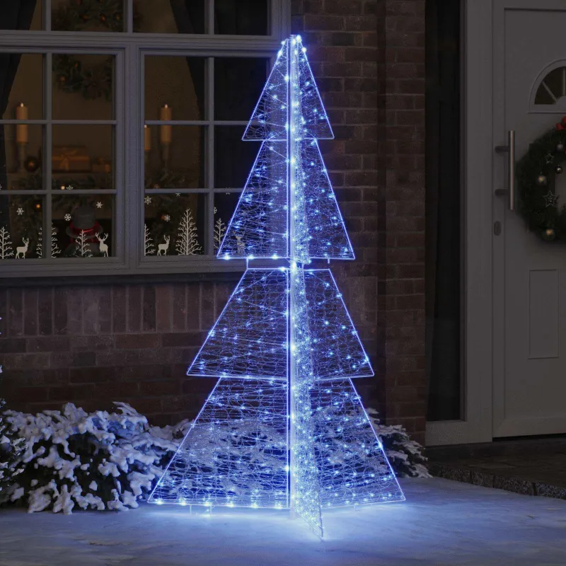 Kalėdų eglutė su 240 LED Mėlyna 180 cm Akrilas