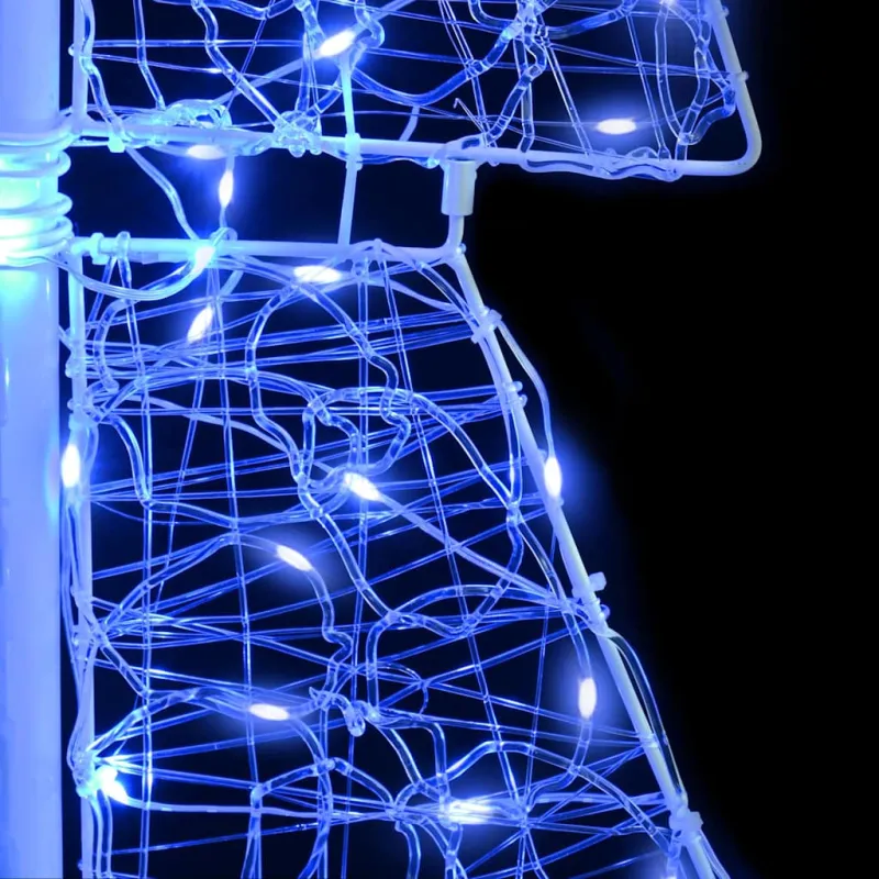 Kalėdų eglutė su 240 LED Mėlyna 180 cm Akrilas