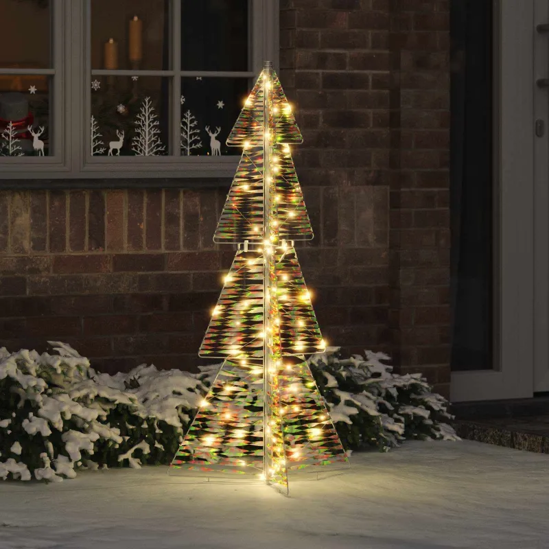 Kalėdų eglutė su 100 LED Šilta balta 120 cm PET