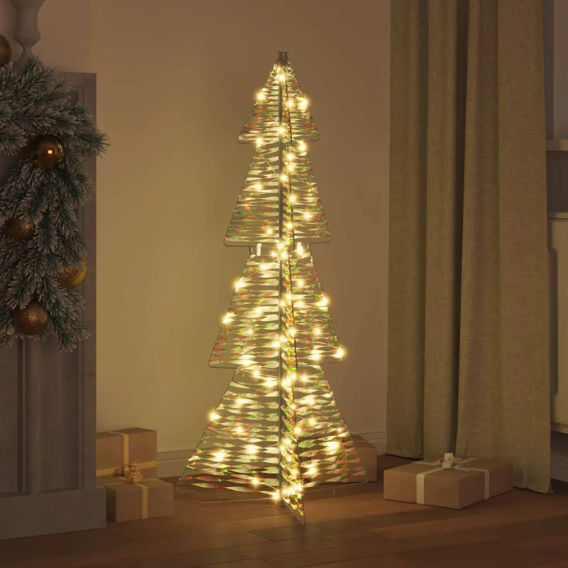 Kalėdų eglutė su 100 LED Šilta balta 120 cm PET