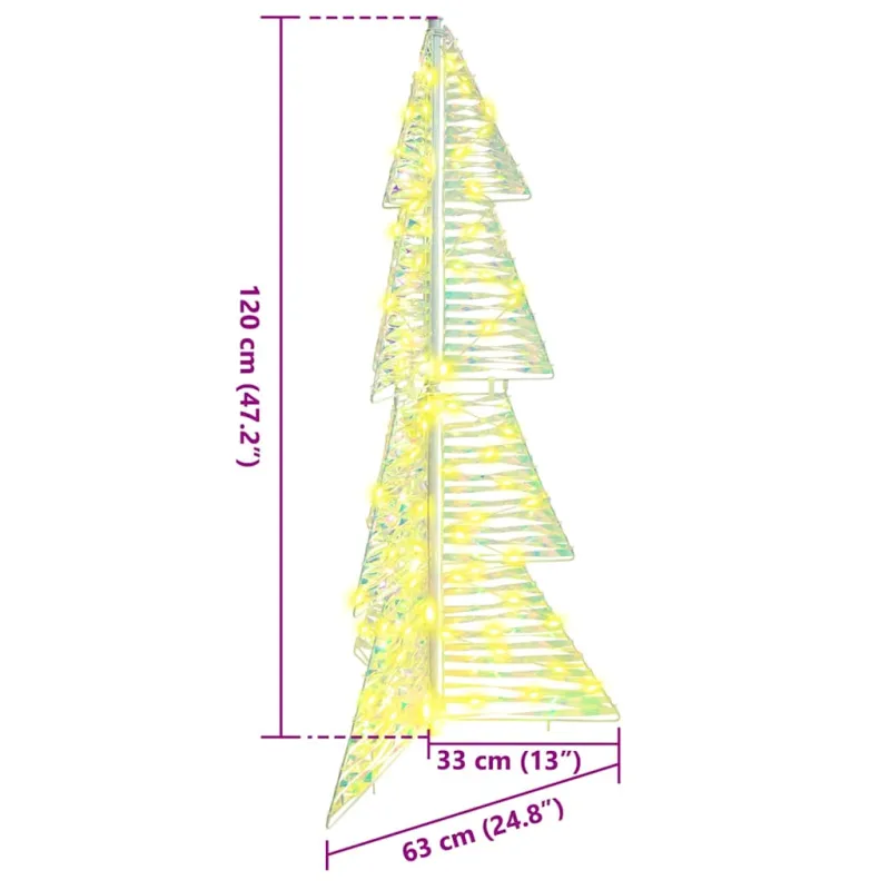 Kalėdų eglutė su 100 LED Šilta balta 120 cm PET