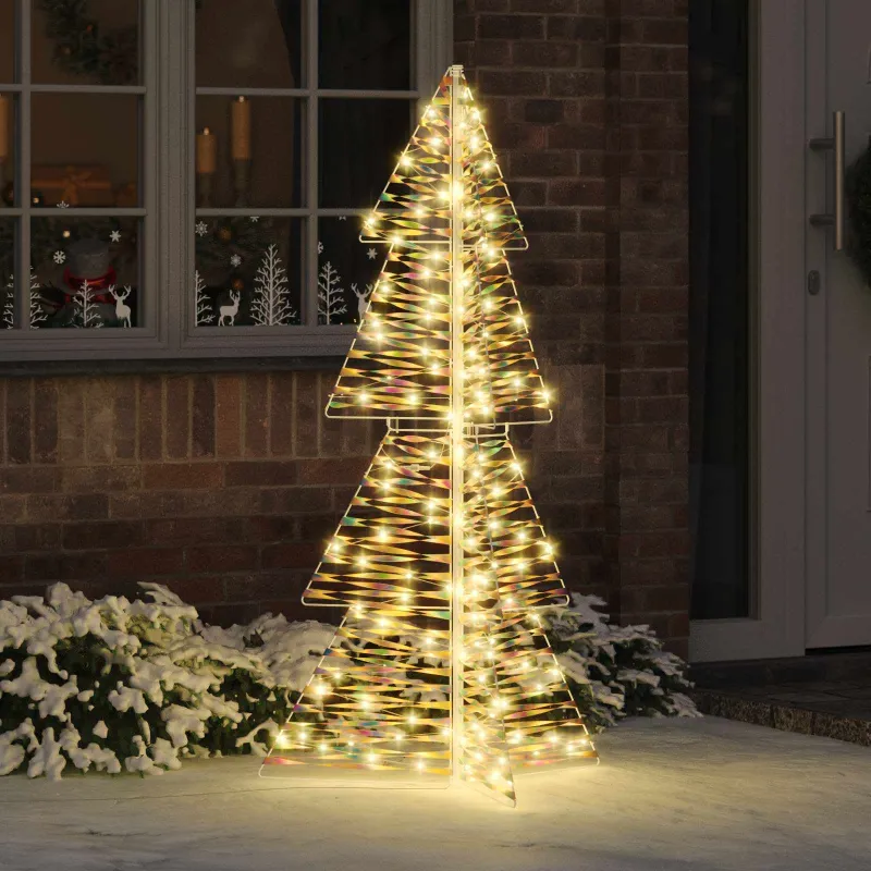 Kalėdų eglutė su 160 LED Šilta balta 150 cm PET