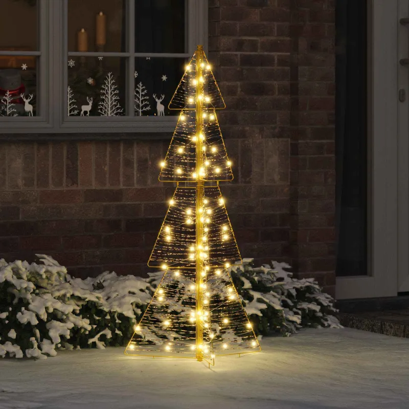 Kalėdų eglutė su 100 LED Šilta balta 120 cm PET