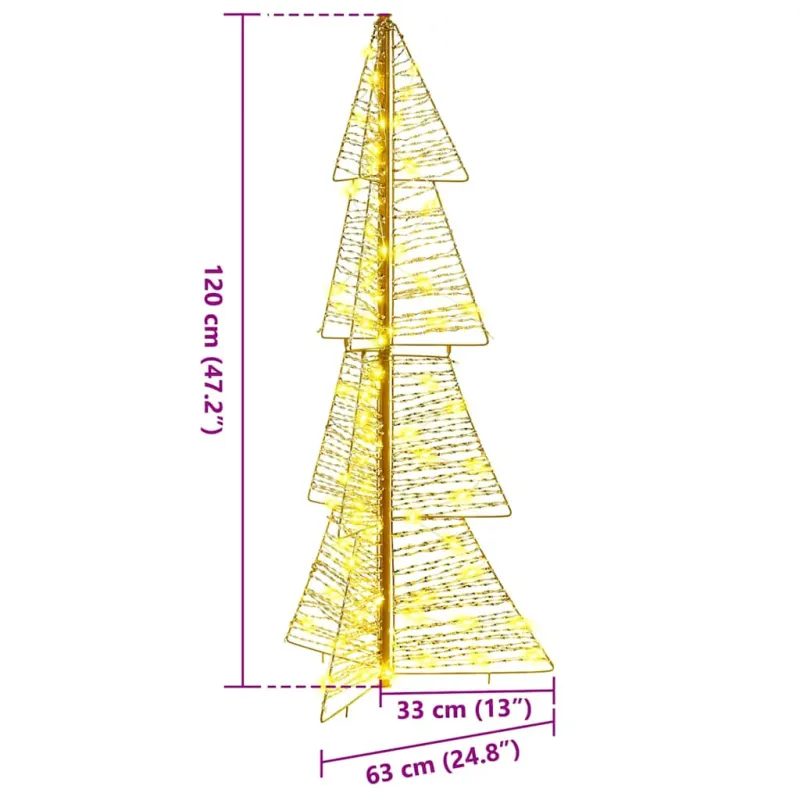 Kalėdų eglutė su 100 LED Šilta balta 120 cm PET