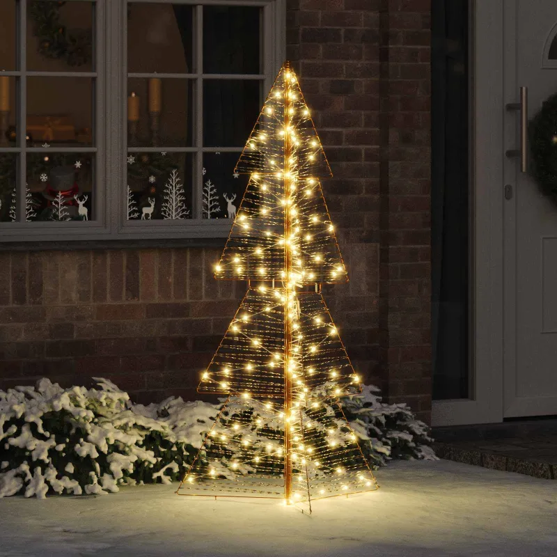 Kalėdų eglutė su 160 LED Šilta balta 150 cm PET